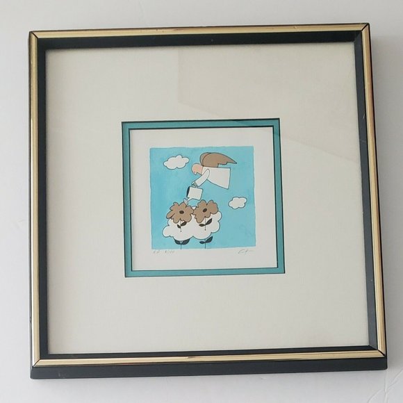 Framed Harry Araten Heaven Sent 1984 Lithograph